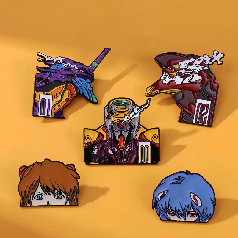 Evangelion Anime Merchandise - 네온 제네시스 메탈 브로치 아야나미 레이