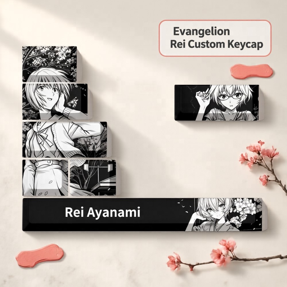 Evangelion Anime Merchandise - 7키/세트 키캡 네온 제세닉스 에반게리온 아야나미