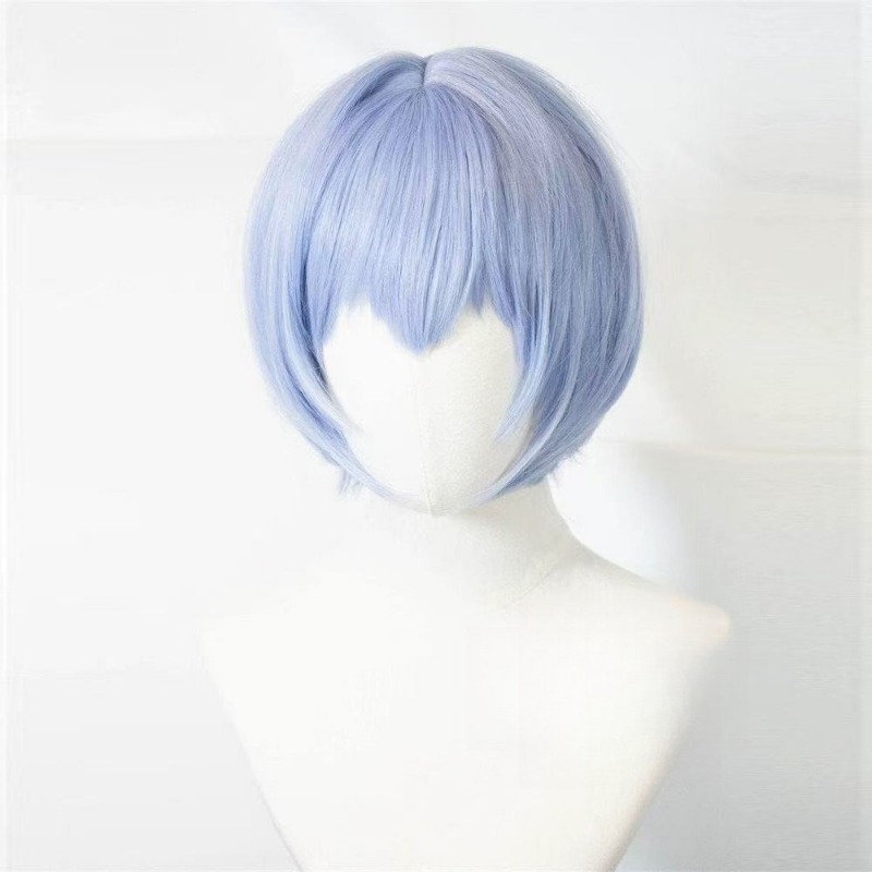 EVA 아야나미 레이 코스프레 가발 짧은 머리 새로운  - Evangelion Anime Merchandise 리뷰 및 가격