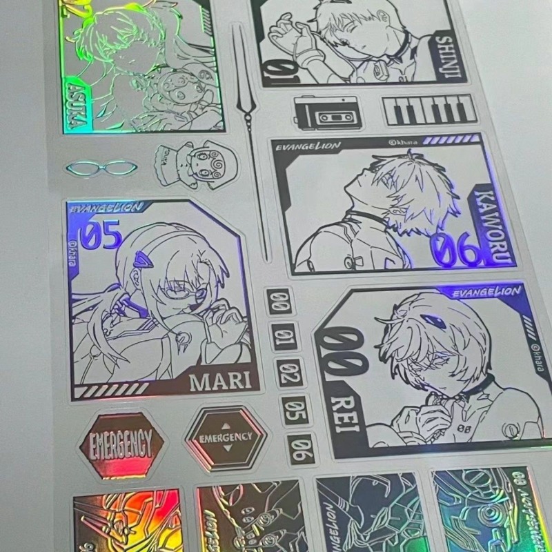 EVA 레이저 스티커 신지 레이 아스카 랭글리 애니메이 - Evangelion Anime Merchandise 리뷰 및 가격